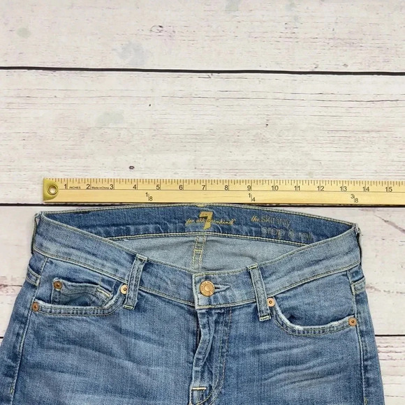 7 For All Mankind The Skinny Crop & Roll Jeans - Picture 11 of 14